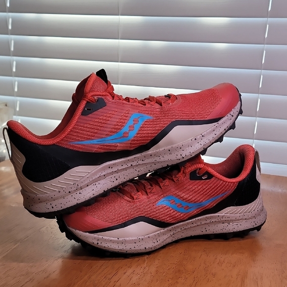 Saucony Peregrine 12 - Coral and Blue main image 6